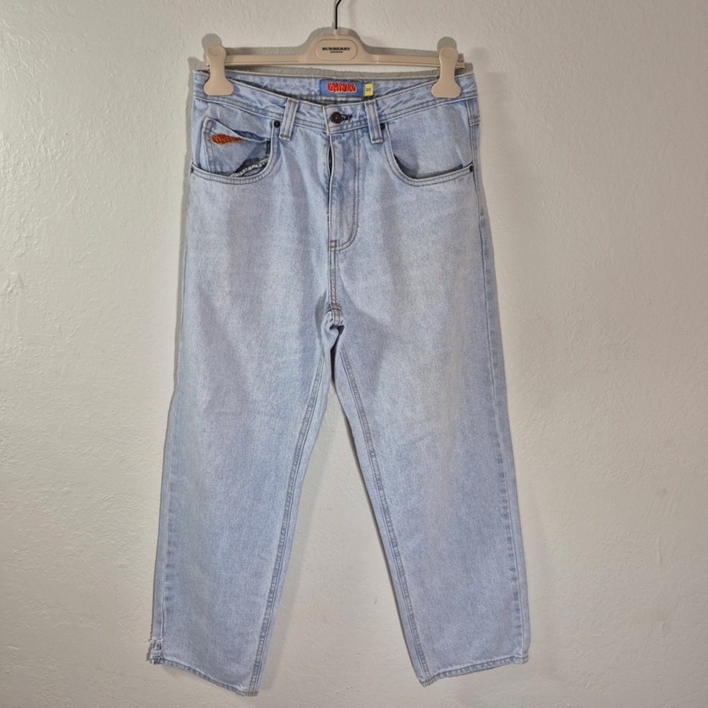 Empyre Relaxed Fit Light Wash Denim Jeans Mens 30 Skate Wide Leg 90s Style
